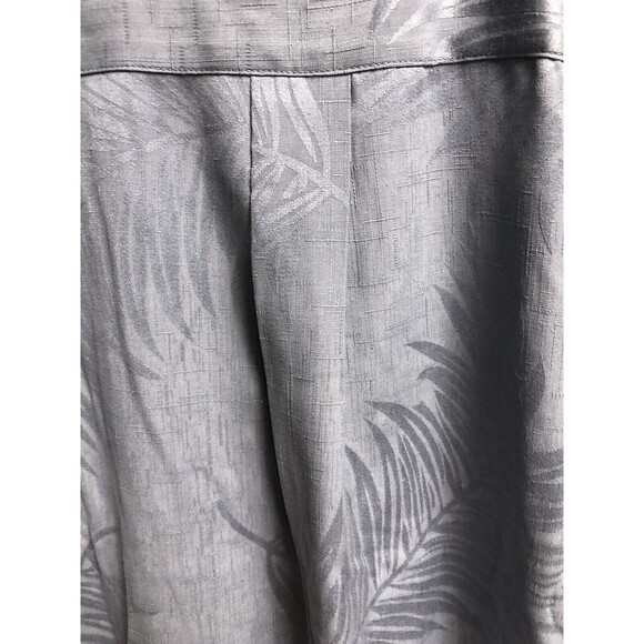 Jimmy Jaxx Button Up Short Sleeve Shirt XL/EG Blue Palm Leaves 100% Silk - Picture 9 of 9